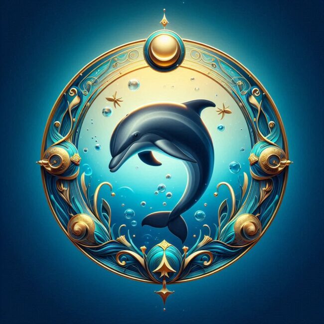 dolphin in the middle of the image