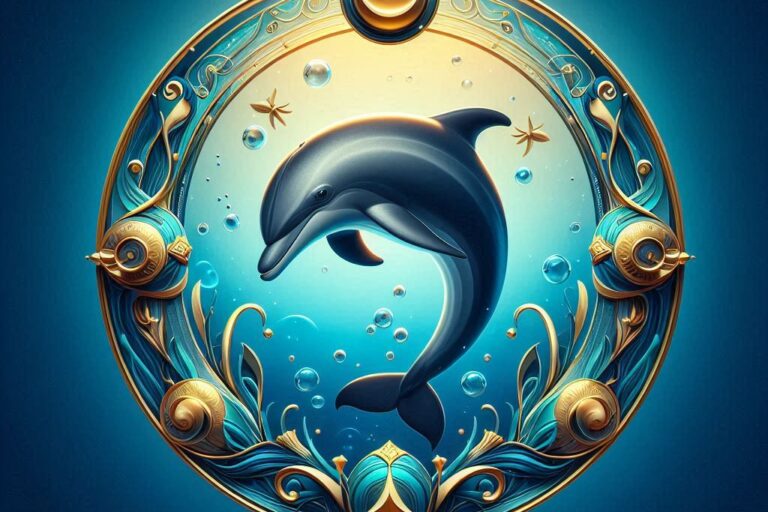 dolphin in the middle of the image